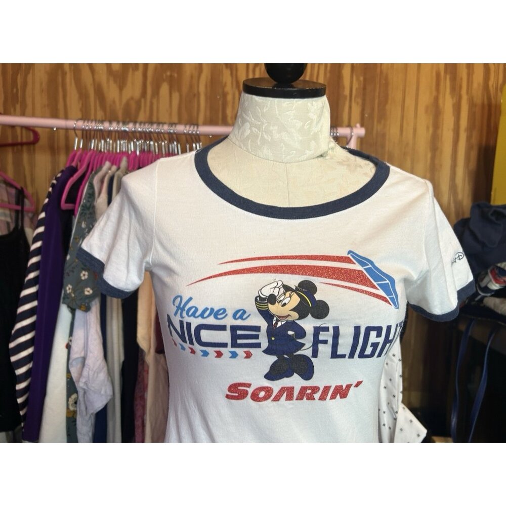 Disney World Disney‎ Parks Women's T-shirt Epcot Soarin' Minnie Mouse Sz XS - Picture 3 of 9